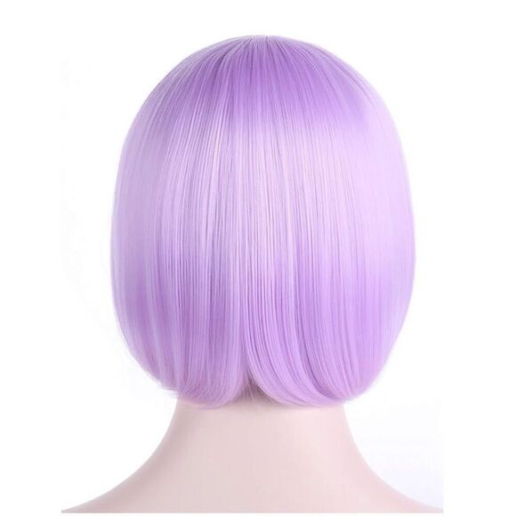 Onedor 10” Purple Lilac Bob Wig Flapper Cosplay Adjustable - Picture 3 of 6